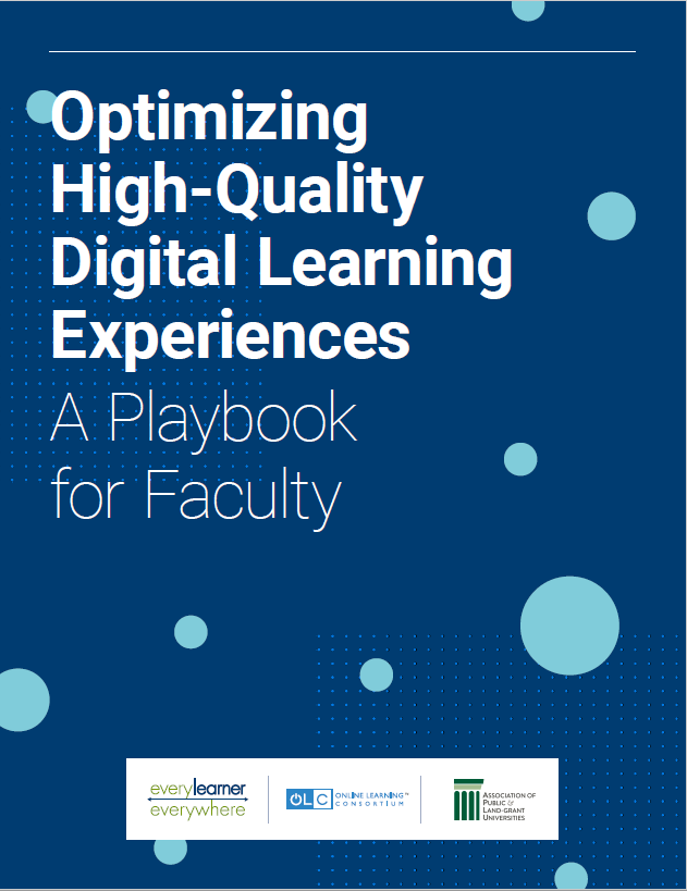 cover page of OLC Optimizing High-Quality Digital Learning Experiences - A Playbook